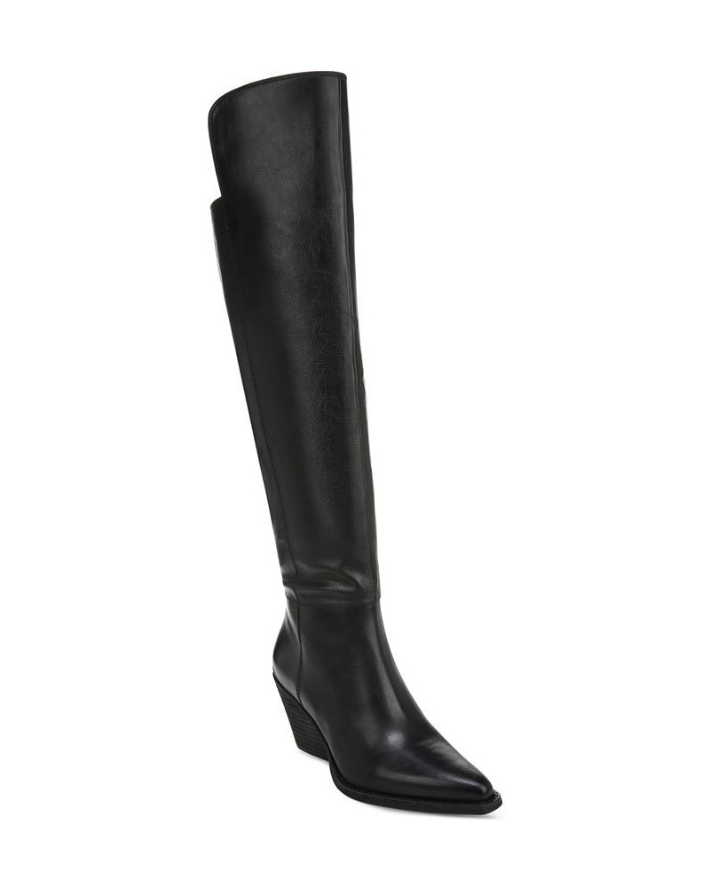 Women's Ronson Over-the-Knee Western Boots Black $40.80 Shoes