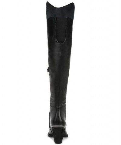 Women's Ronson Over-the-Knee Western Boots Black $40.80 Shoes