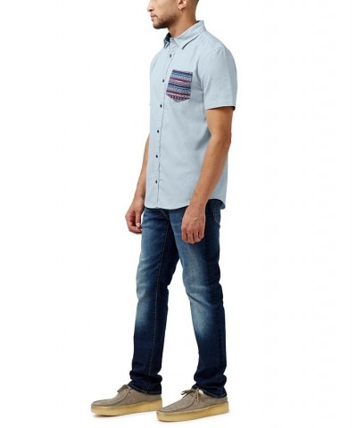 Men's Sogik Chambray Shirt Blue $21.36 Shirts