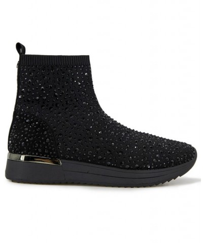 Women's Cameron Jewel High Top Sneakers Black $66.72 Shoes