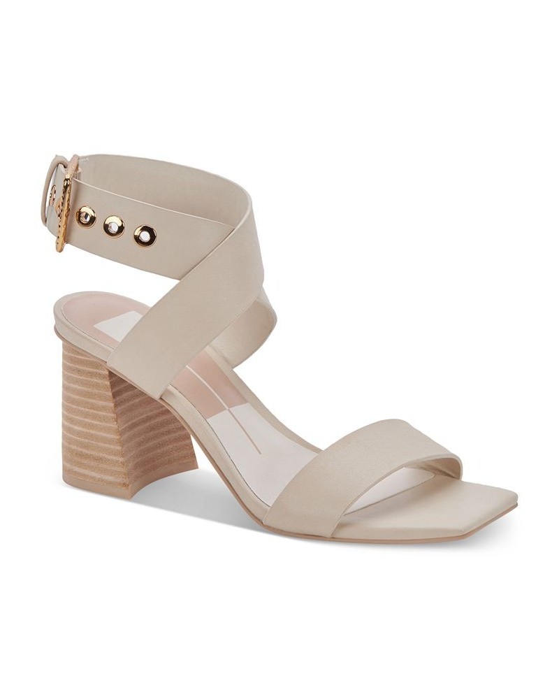 Women's Paytin Square-Toe Ankle-Strap City Sandals Tan/Beige $64.40 Shoes