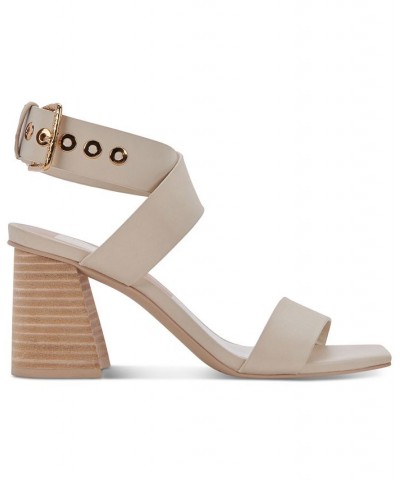 Women's Paytin Square-Toe Ankle-Strap City Sandals Tan/Beige $64.40 Shoes