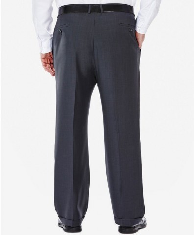 Men's Big & Tall Eclo Stria Classic-Fit Pleated Hidden Expandable Waistband Dress Pants Gray $32.44 Pants