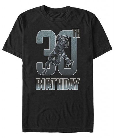 Men's Marvel Black Panther 30th Birthday Short Sleeve T-Shirt Black $20.64 T-Shirts