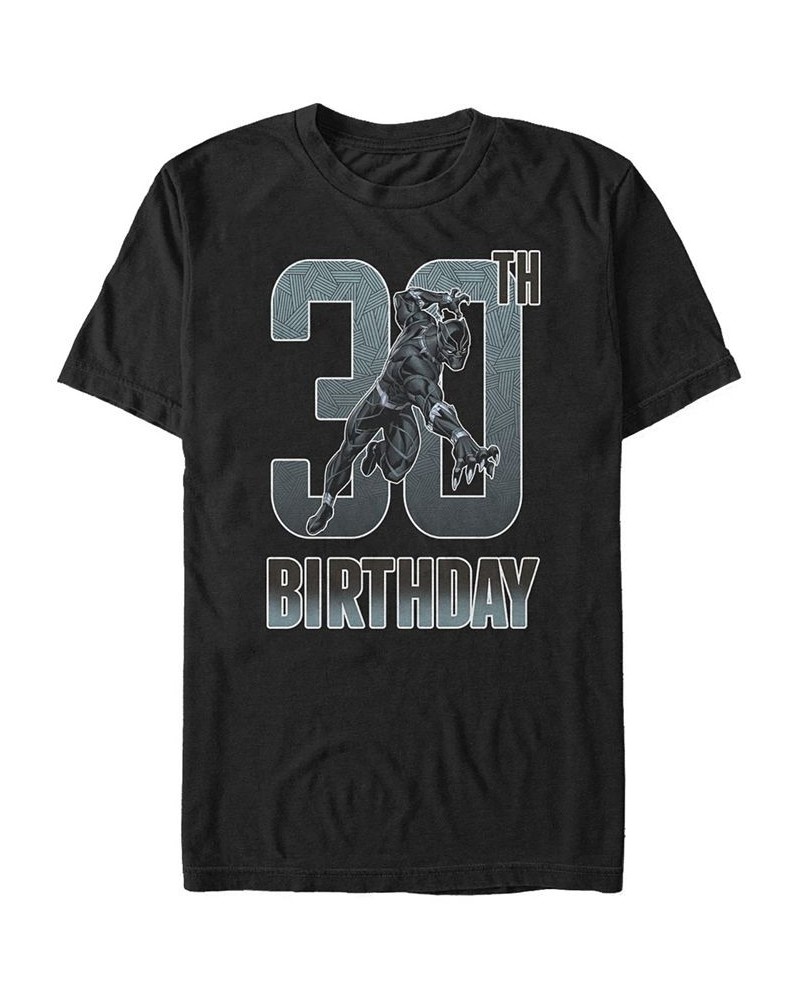 Men's Marvel Black Panther 30th Birthday Short Sleeve T-Shirt Black $20.64 T-Shirts