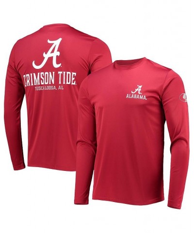 Men's Crimson Alabama Crimson Tide Mossy Oak SPF 50 Performance Long Sleeve T-shirt $26.99 T-Shirts