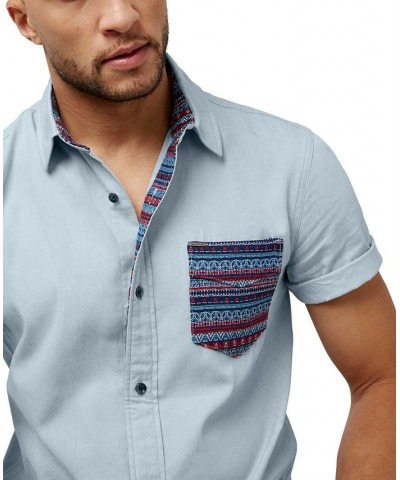 Men's Sogik Chambray Shirt Blue $21.36 Shirts