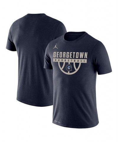 Men's Brand Navy Georgetown Hoyas Basketball Drop Legend Performance T-shirt $21.50 T-Shirts