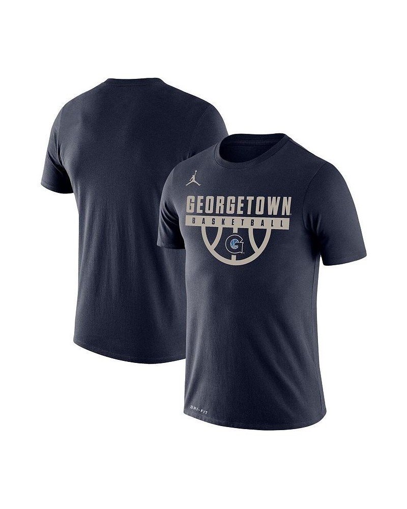 Men's Brand Navy Georgetown Hoyas Basketball Drop Legend Performance T-shirt $21.50 T-Shirts