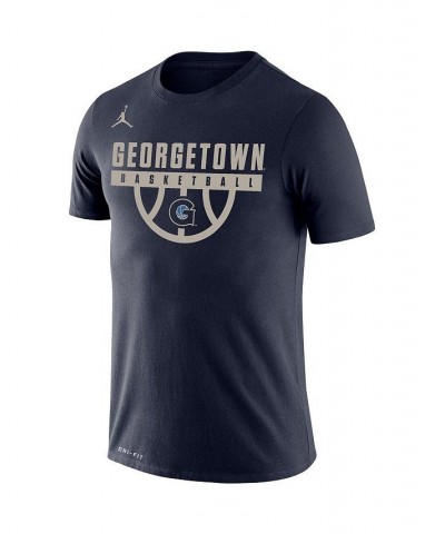 Men's Brand Navy Georgetown Hoyas Basketball Drop Legend Performance T-shirt $21.50 T-Shirts