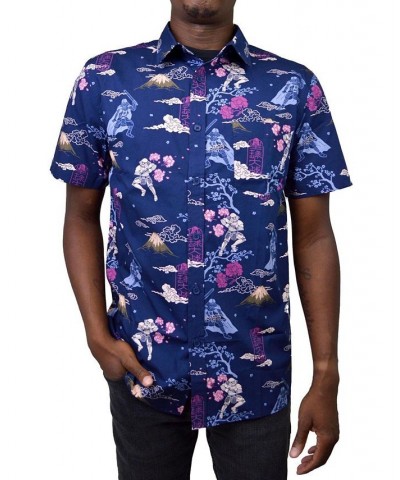 Men's Samurai Short Sleeves Woven Shirt Multi $28.20 Shirts