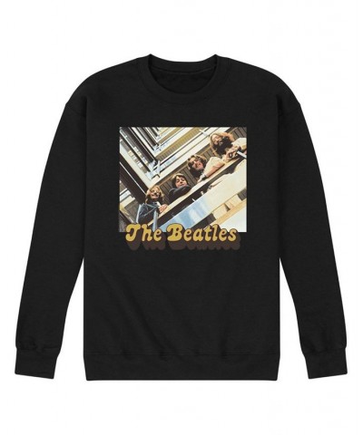 Men's The Beatles Group Fleece Sweatshirt Black $31.34 Sweatshirt