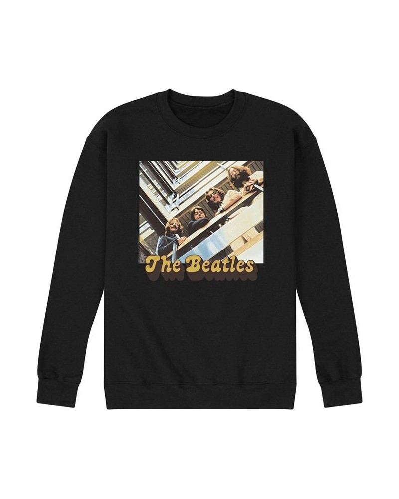 Men's The Beatles Group Fleece Sweatshirt Black $31.34 Sweatshirt