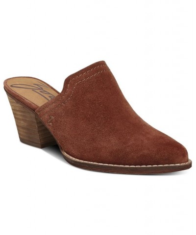 Women's Ada Western Mules Brown $42.57 Shoes