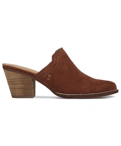 Women's Ada Western Mules Brown $42.57 Shoes