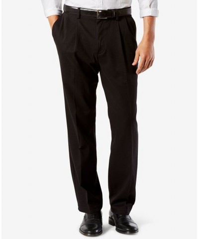 Men's Big & Tall Easy Classic Fit Khaki Stretch Pants Black $24.50 Pants