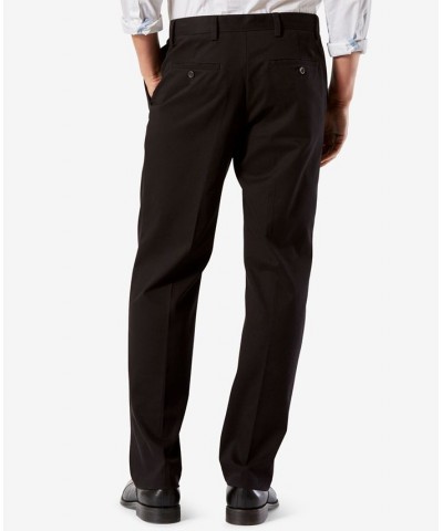 Men's Big & Tall Easy Classic Fit Khaki Stretch Pants Black $24.50 Pants