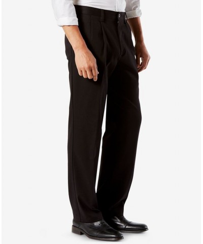 Men's Big & Tall Easy Classic Fit Khaki Stretch Pants Black $24.50 Pants