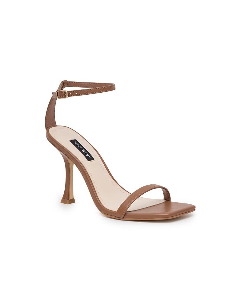 Women's Yess Square Toe Tapered Heel Dress Sandals PD08 $45.60 Shoes