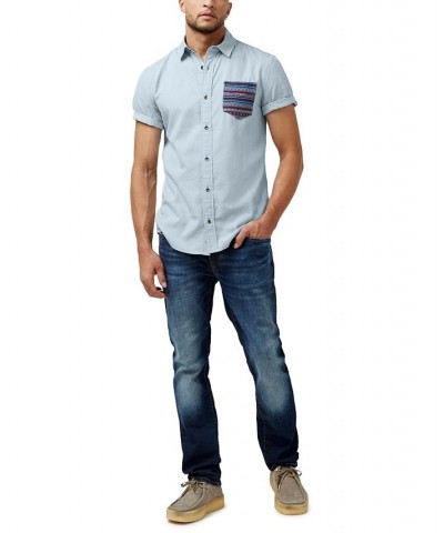 Men's Sogik Chambray Shirt Blue $21.36 Shirts