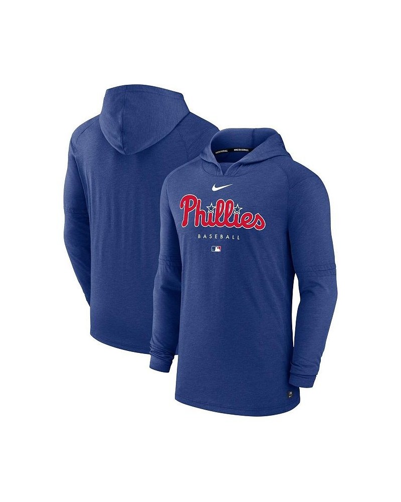 Men's Heather Royal Philadelphia Phillies Authentic Collection Early Work Tri-Blend Performance Pullover Hoodie $36.80 Sweats...