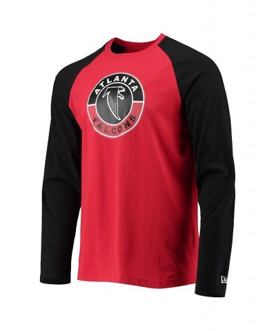 Men's Red, Black Atlanta Falcons League Raglan Throwback Long Sleeve T-shirt $25.49 T-Shirts