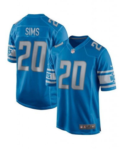 Men's Billy Sims Blue Detroit Lions Game Retired Player Jersey $58.80 Jersey