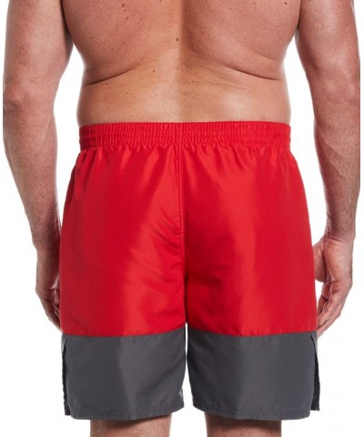 Men's Big & Tall Colorblocked 9" Swim Trunks University Red $21.21 Swimsuits