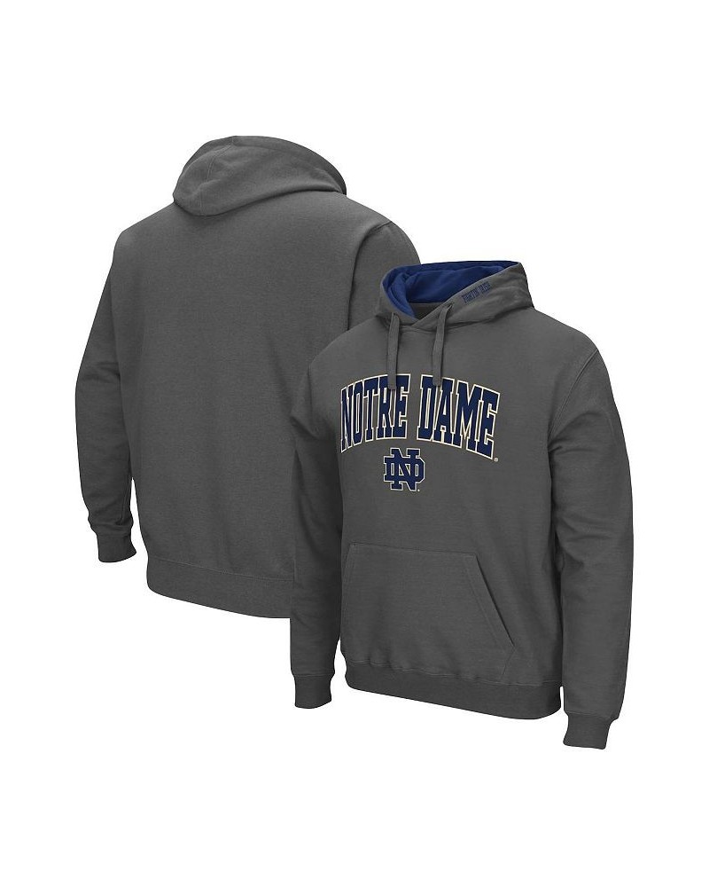 Men's Charcoal Notre Dame Fighting Irish Arch and Logo 3.0 Pullover Hoodie $27.00 Sweatshirt