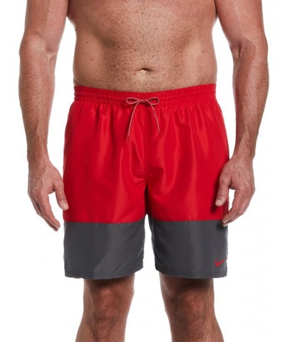 Men's Big & Tall Colorblocked 9" Swim Trunks University Red $21.21 Swimsuits