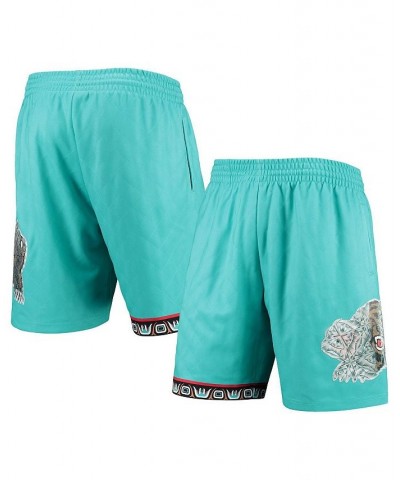 Men's Turquoise Vancouver Grizzlies 1996 Hardwood Classics 75th Anniversary Swingman Shorts $81.60 Shorts