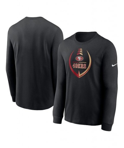 Men's Black San Francisco 49ers Icon Legend Long Sleeve Performance T-shirt $20.64 T-Shirts