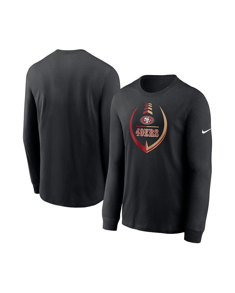 Men's Black San Francisco 49ers Icon Legend Long Sleeve Performance T-shirt $20.64 T-Shirts