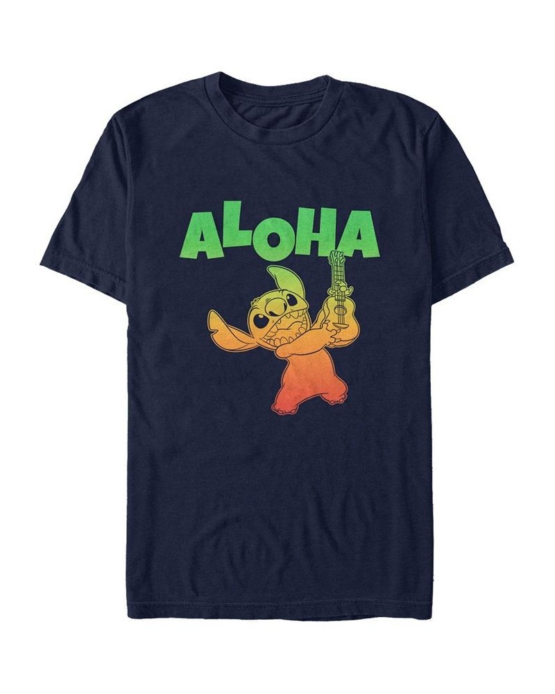 Men's Aloha Stitch Short Sleeve T-Shirt Blue $20.99 T-Shirts