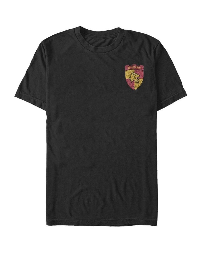 Men's Gryffindor Shield Short Sleeve Crew T-shirt Black $19.94 T-Shirts