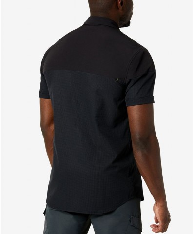 Men's Performance Short-Sleeve Sportshirt Black $21.12 Shirts