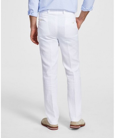 Men's UltraFlex Classic-Fit Linen Pants White $33.93 Pants