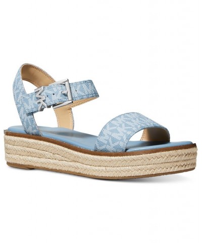 Women's Richie Espadrille Wedge Sandals Blue $33.79 Shoes