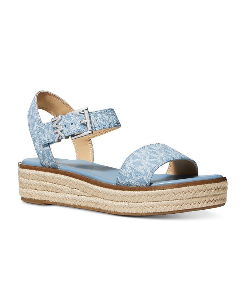 Women's Richie Espadrille Wedge Sandals Blue $33.79 Shoes