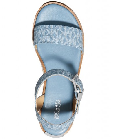 Women's Richie Espadrille Wedge Sandals Blue $33.79 Shoes