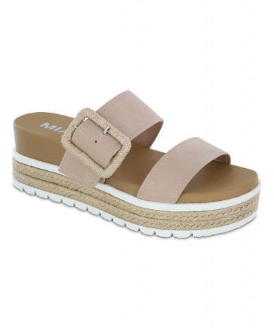 Women's Kenzy Round Toe Sandal Pink $45.89 Shoes