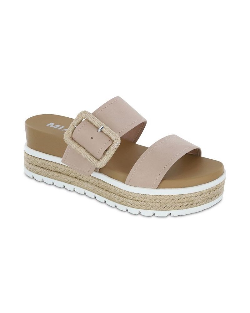 Women's Kenzy Round Toe Sandal Pink $45.89 Shoes