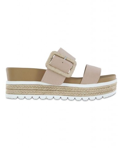 Women's Kenzy Round Toe Sandal Pink $45.89 Shoes