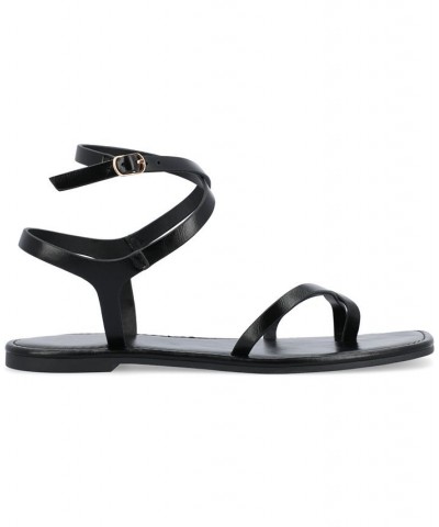 Women's Charra Strappy Sandals Black $30.10 Shoes