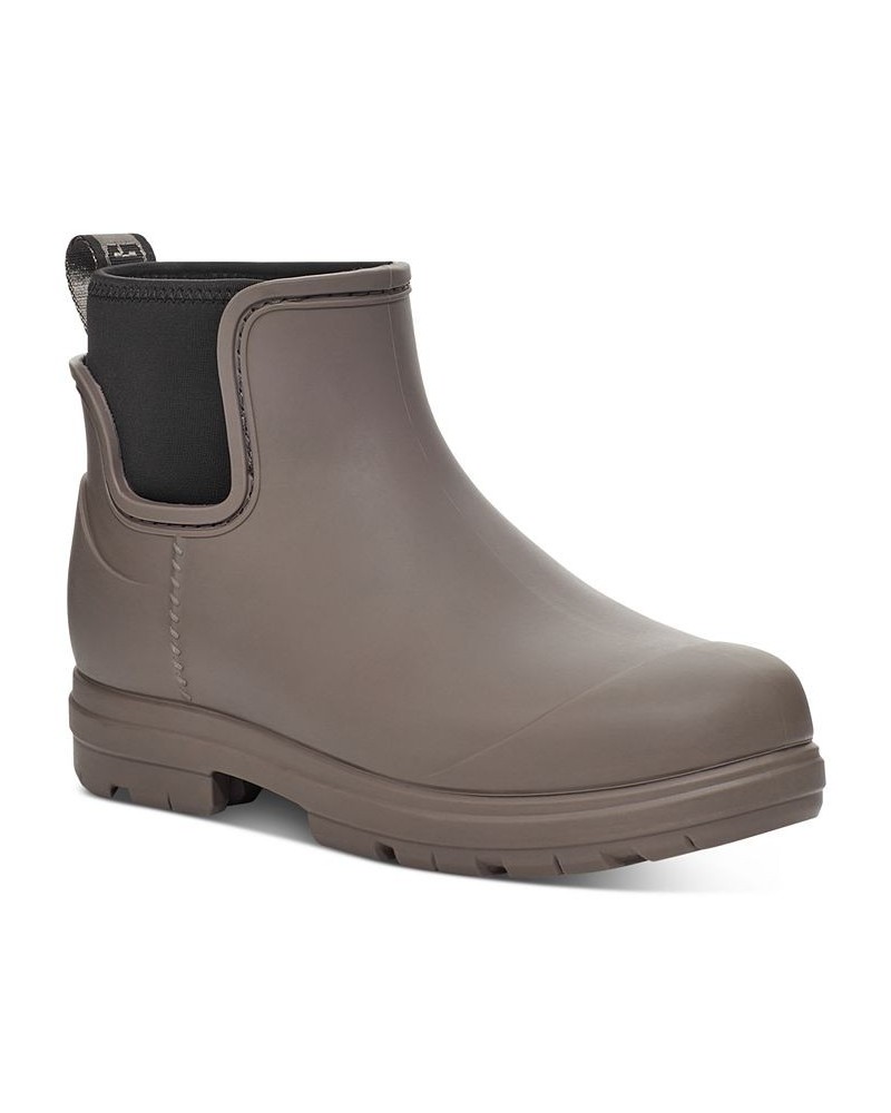 Women's Droplet Lug-Sole Waterproof Rain Boots Gray $35.70 Shoes