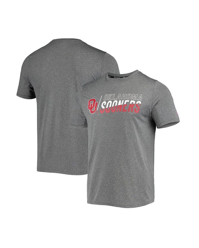 Men's Gray Oklahoma Sooners Slash Stack T-shirt $17.15 T-Shirts