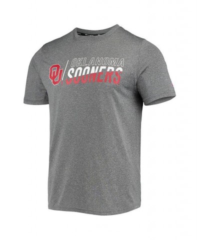 Men's Gray Oklahoma Sooners Slash Stack T-shirt $17.15 T-Shirts