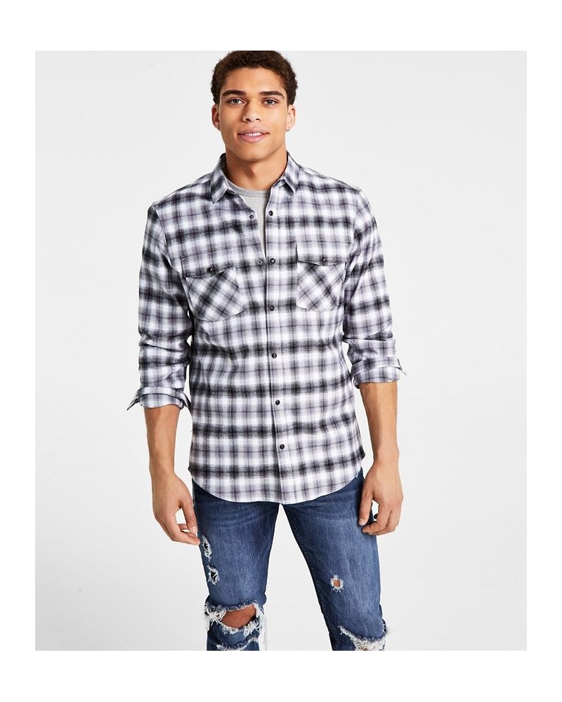 Men's Nume Classic-Fit Plaid Button-Down Shirt White $21.56 Shirts