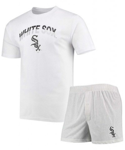 Men's White and Gray Chicago White Sox Gateway T-shirt and Boxer Shorts Sleep Set $25.85 Pajama