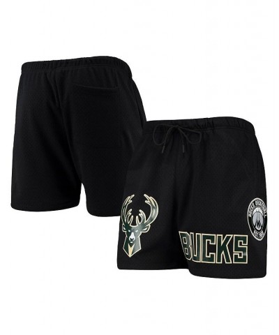 Men's Black Milwaukee Bucks Mesh Capsule Shorts $36.39 Shorts